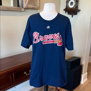 Braves Freeman No 5 Navy Blue T-Shirt Mens Large